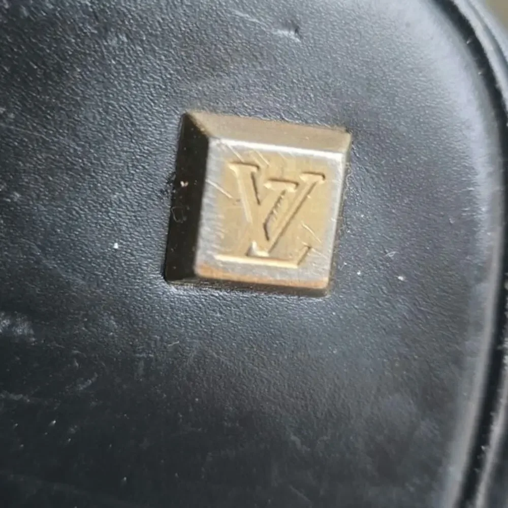 Black leather Louis Vuitton locKit bag